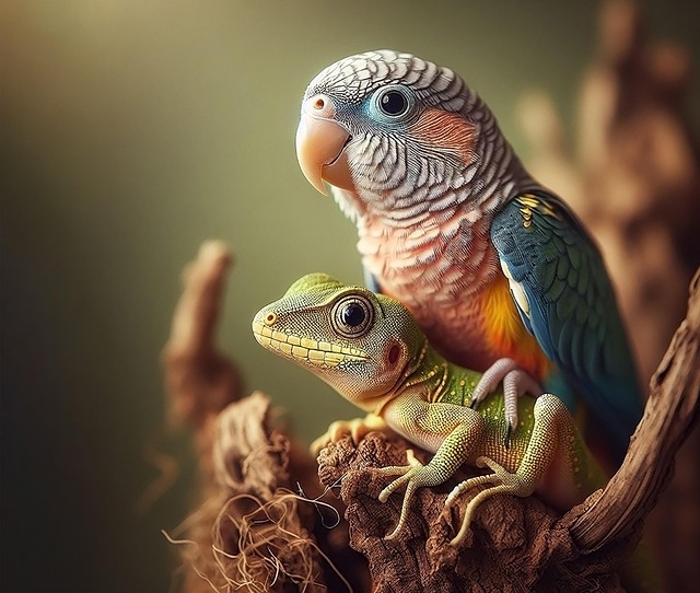 Free ai generated parrot animals illustration