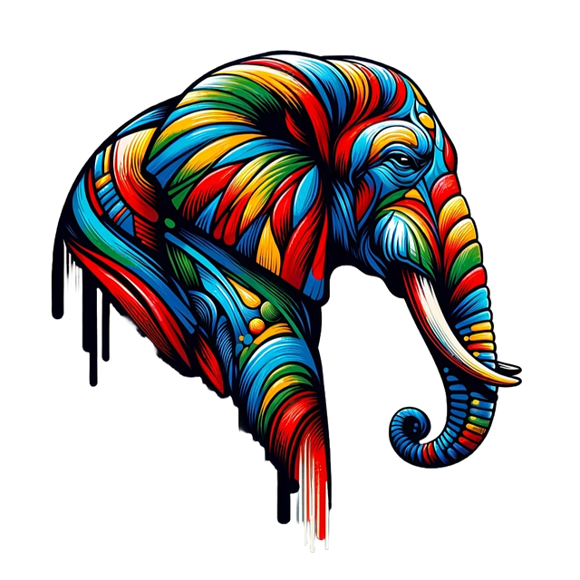 Free Elephant Colorful illustration and picture