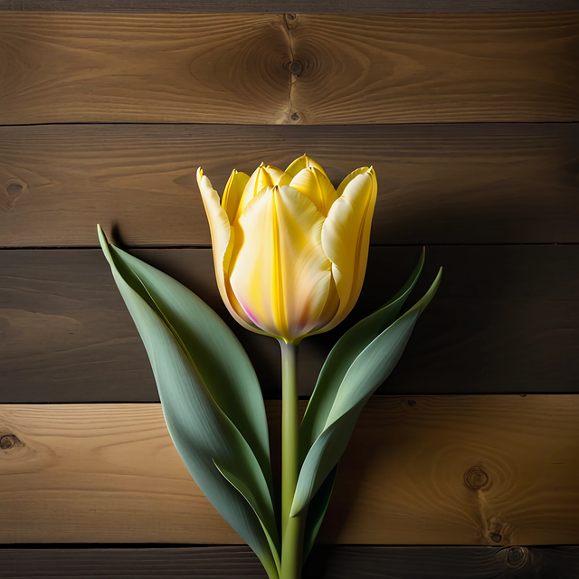 Free yellow tulip tulip flower illustration