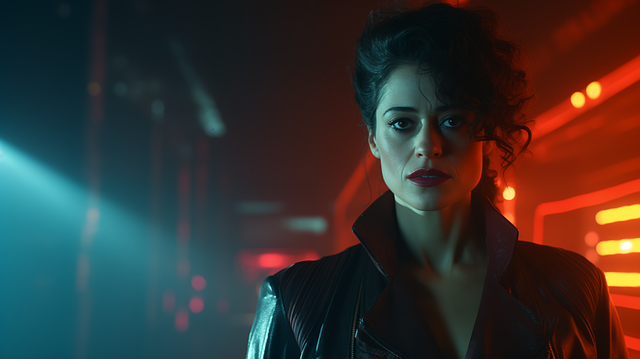Free beautiful sci fi heroine illustration