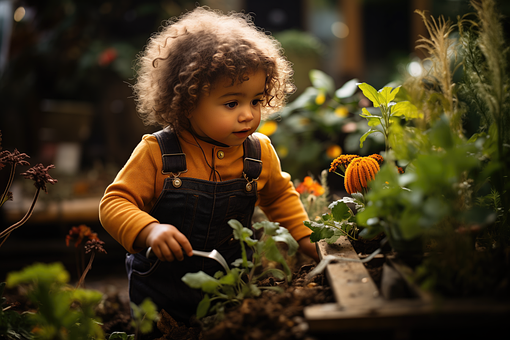 Free Girl Garden illustration and picture