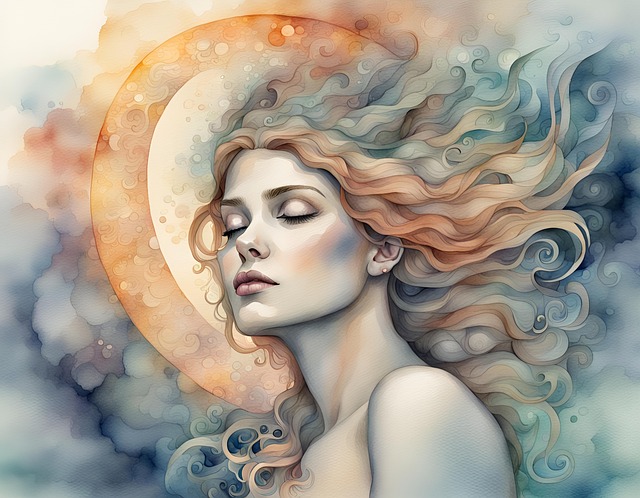 Free ai generated woman dream illustration