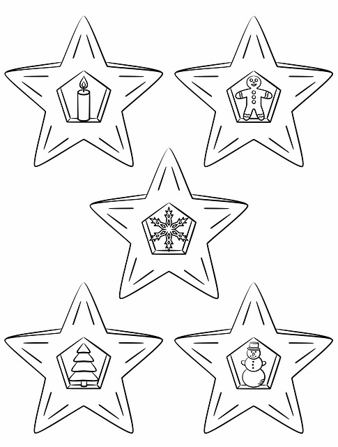 Free Stars Christmas illustration and picture