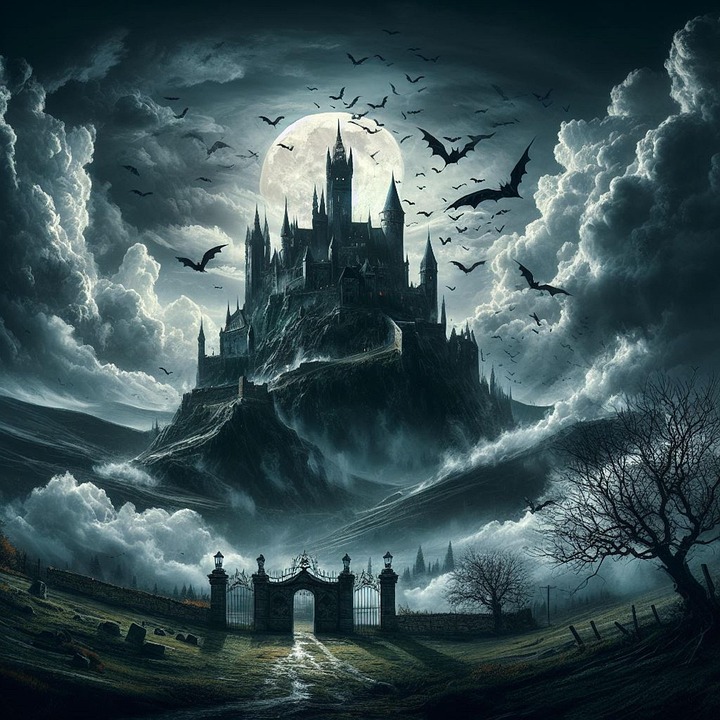 Download Ai Generated, Dracula, Castle. Royalty-Free Stock Illustration ...