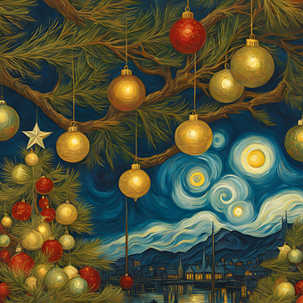 Jul, Hilsen, Vincent Gogh, Ferie, Kort