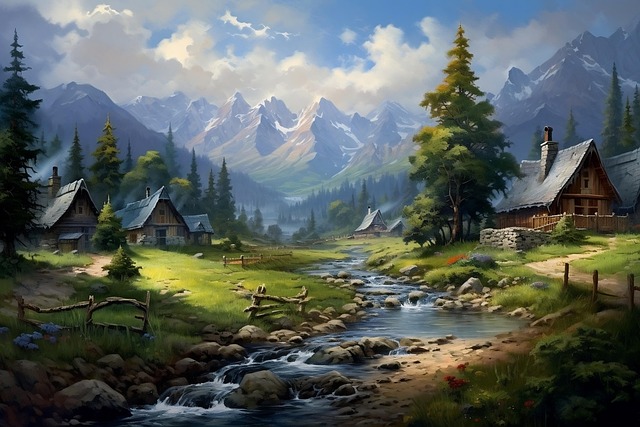 Download free HD stock image of Ai Generated Trees Free ai generated trees river illustration