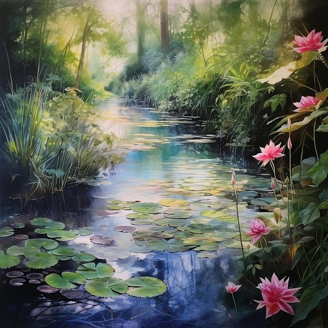 Free nature forest landscape illustration
