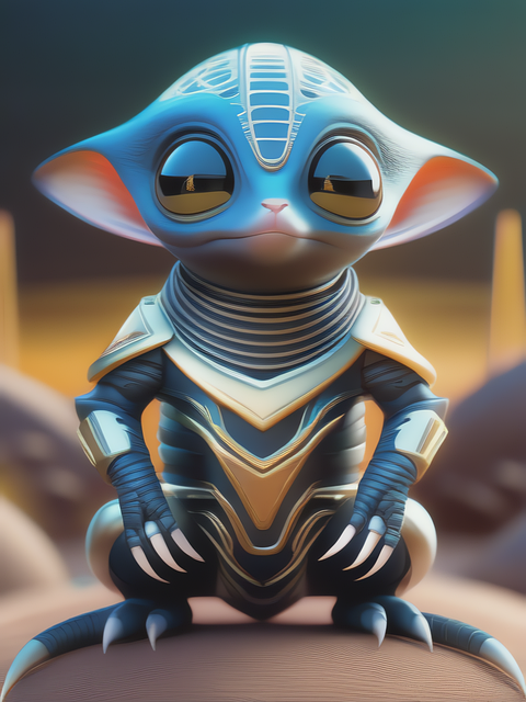 Free extraterrestrial creature fantastic illustration