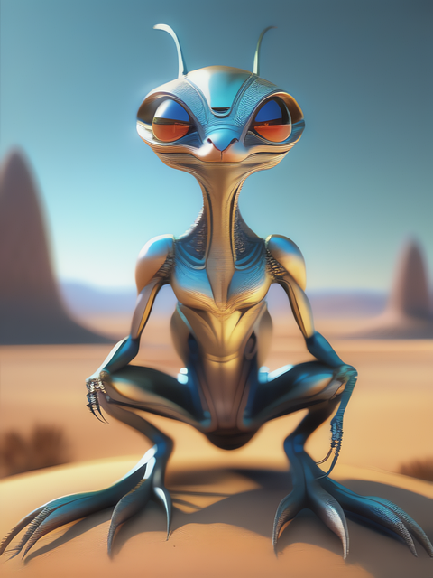 Free extraterrestrial creature fantastic illustration