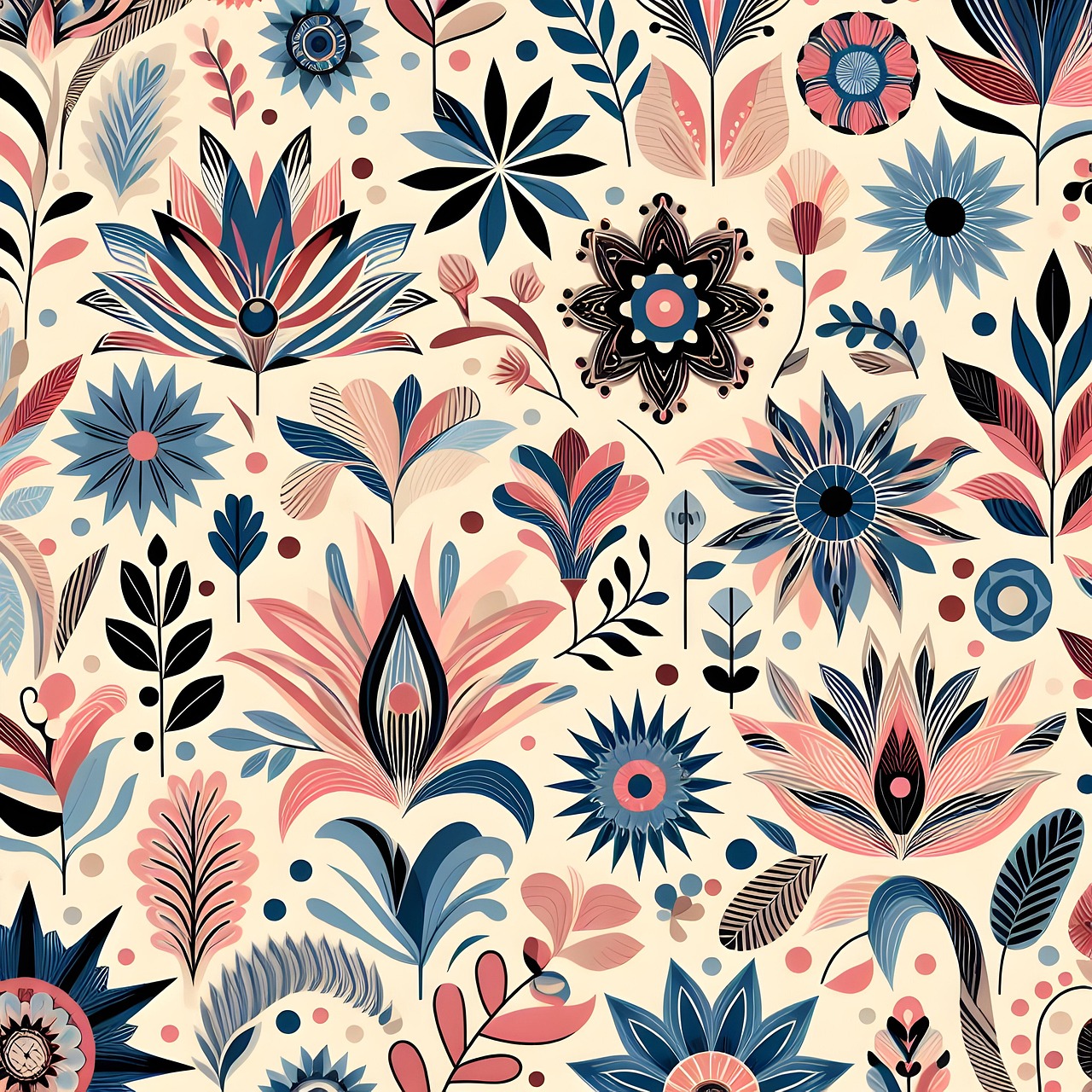 Free pattern flowers texture illustration