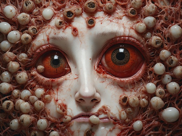 Free ai generated eye horror illustration