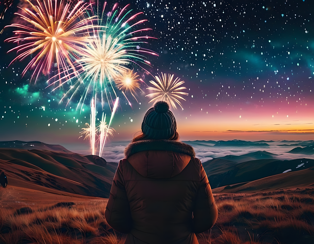 Free ai generated nature fireworks illustration