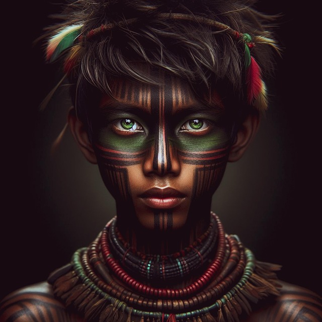 Free ai generated tribal cultural illustration