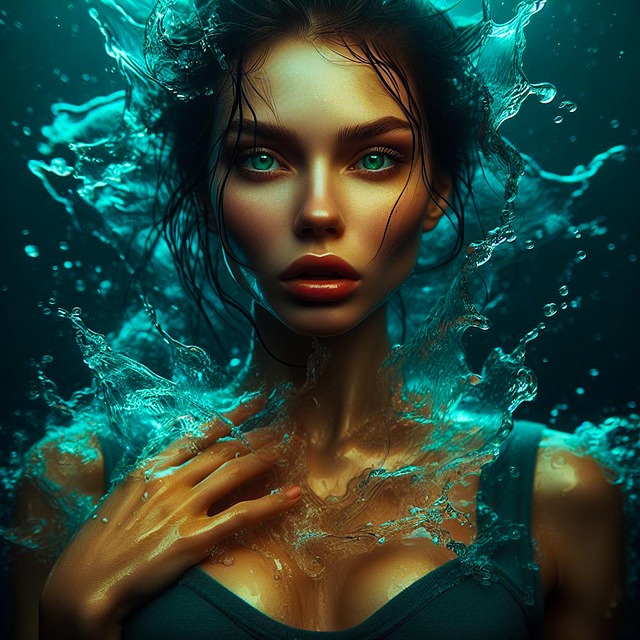 Free ai generated woman cinematic illustration