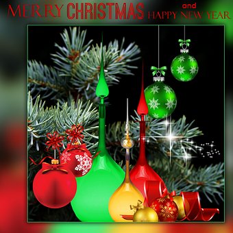 Natal, Ano Novo, Alegre, Verde, Vermelho