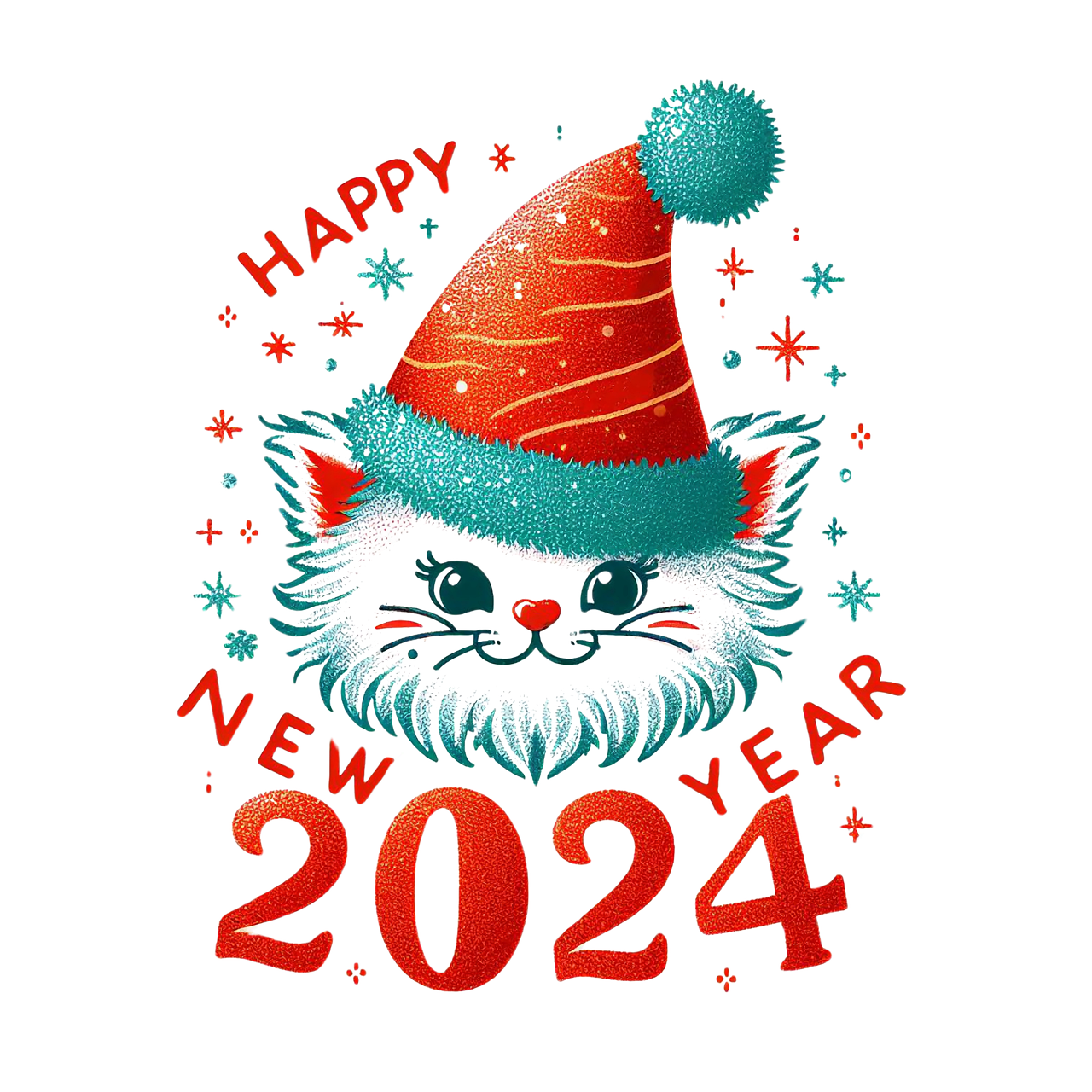 Download New Year Kittens 2024 Kitten Designs Festive Cat Graphics 