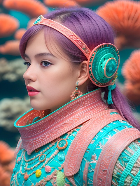 Free atlantis young woman resident of atlantis illustration