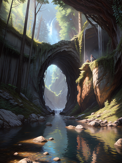 Free ai generated hiking nature illustration