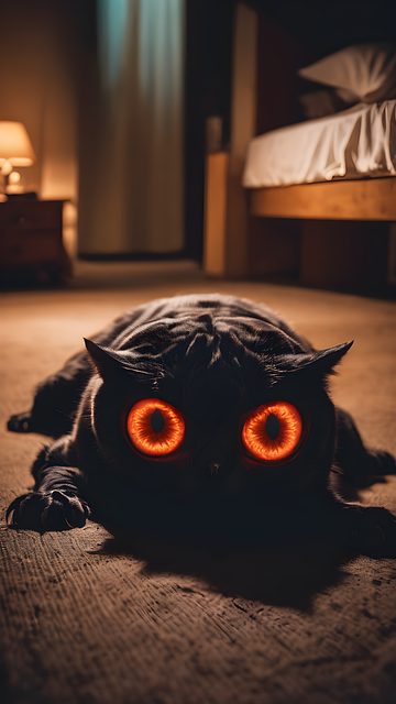 Free ai generated cat eyes illustration