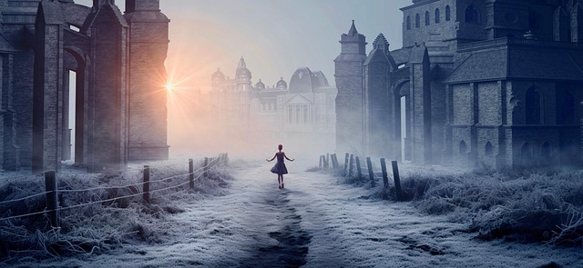 Free architecture castle path illustration