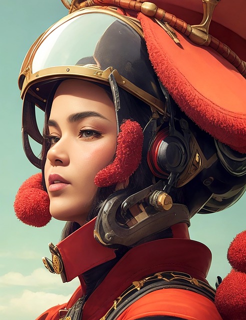 Vrouw, Portret, Houding, Astronaut