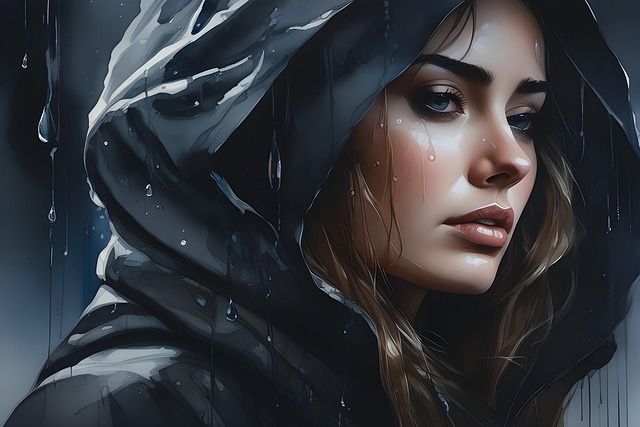 Free ai generated girl nature illustration