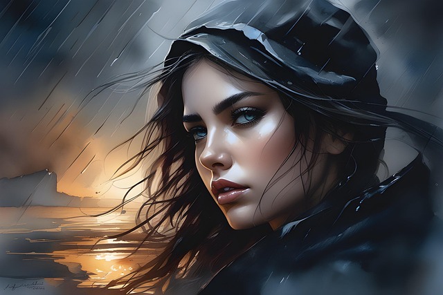 Free ai generated girl nature illustration