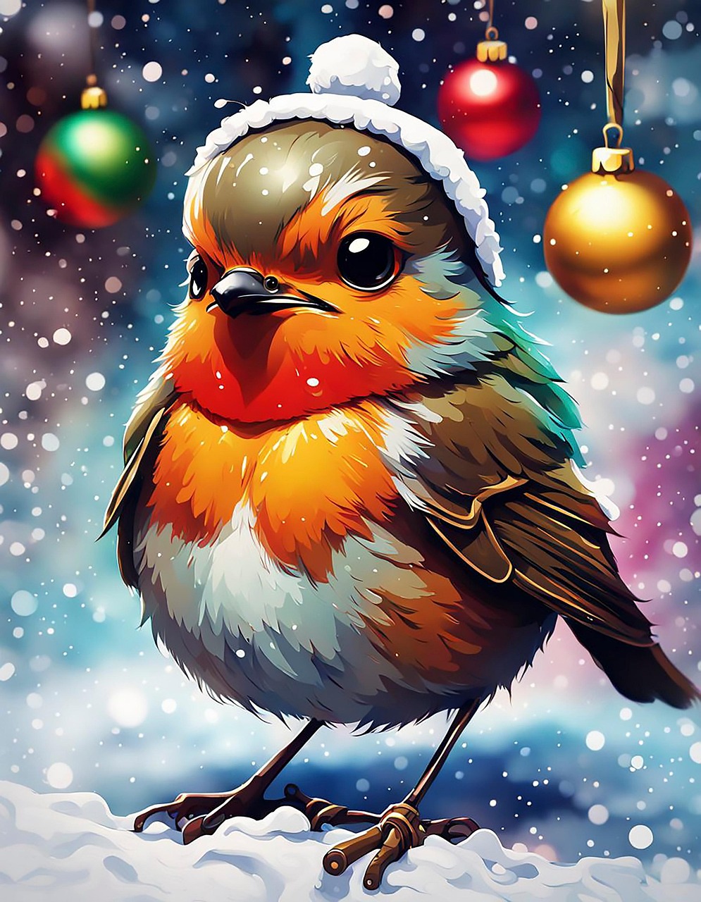 Download free HD stock image of Ai Generated Bird Free ai generated bird chibi illustration