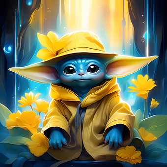 Free Ai Generated Din Grogu illustration and picture