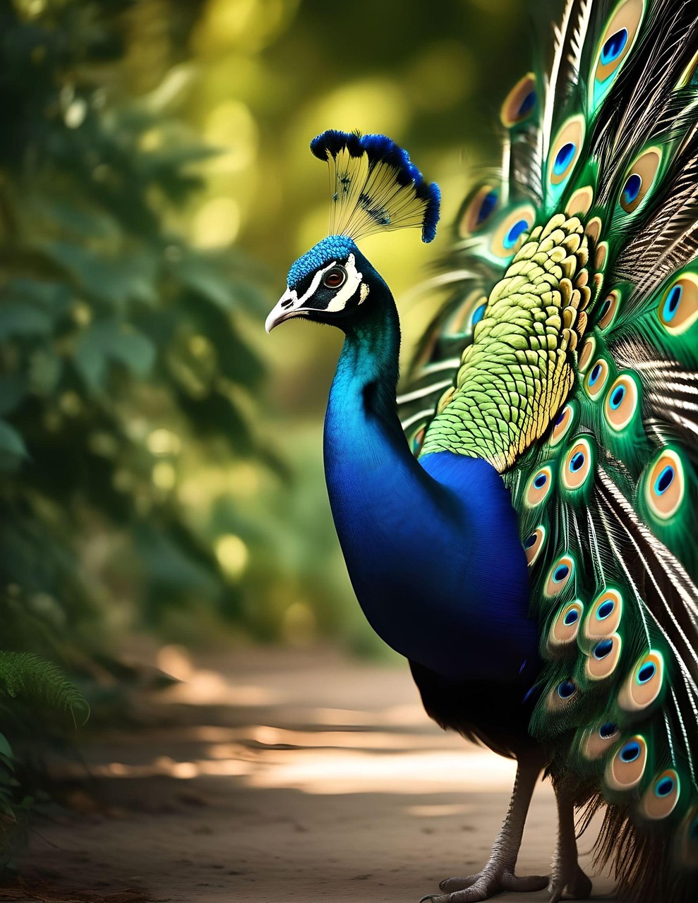 Download free HD stock image of Ai Generated Bird Free ai generated bird peacock illustration