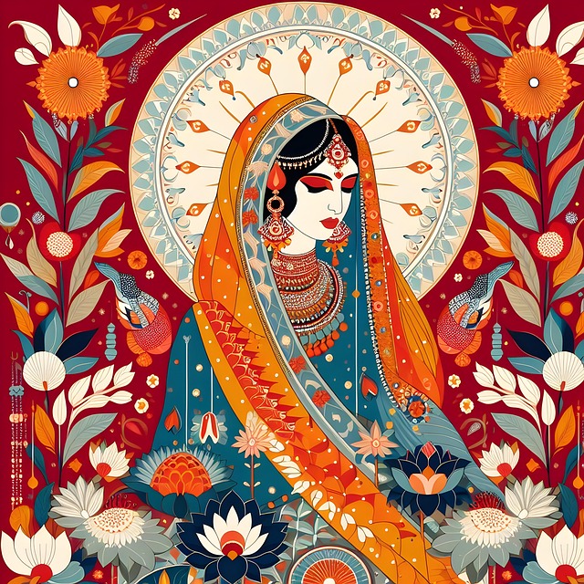 Free ai generated mughal woman illustration