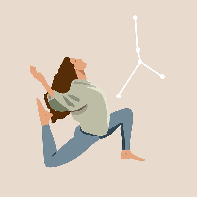 Free woman yoga boho illustration