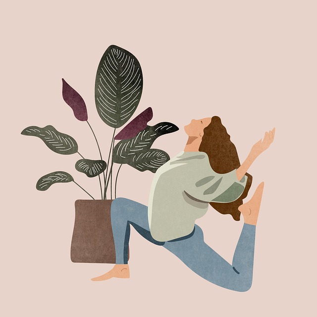 Free woman nature plants illustration