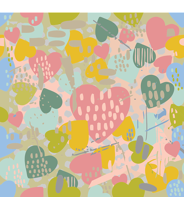 Free ai generated hearts seamless pattern vector