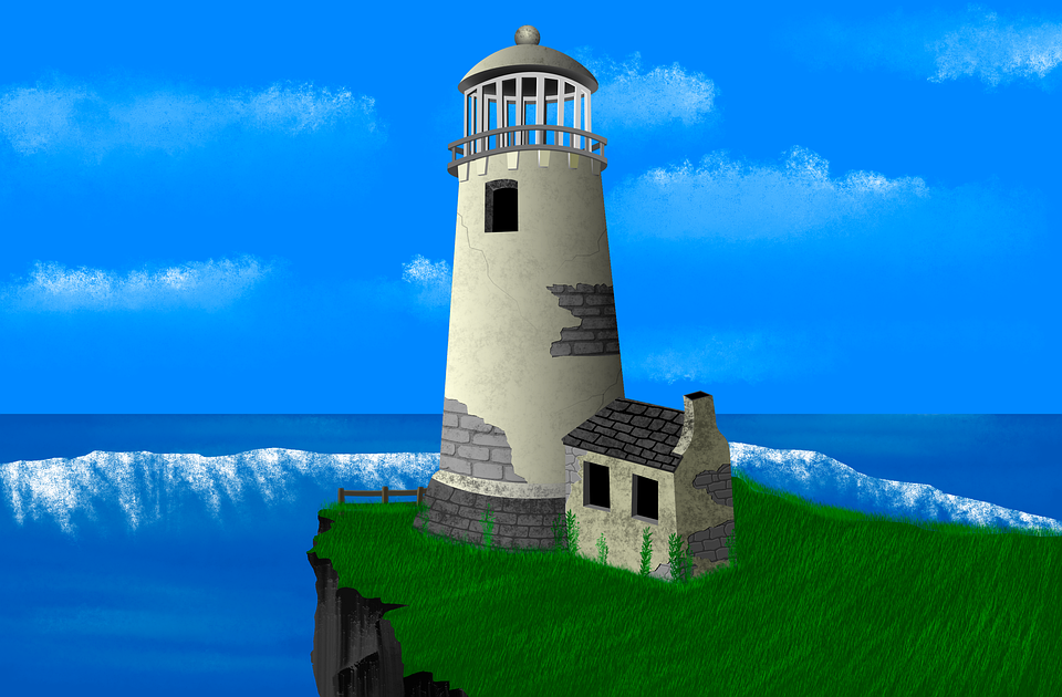 Download Lighthouse, Cliff, Ocean. Royalty-Free Stock Illustration ...