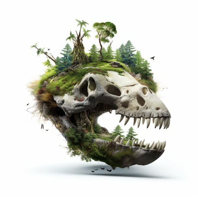 Free skull island land illustration