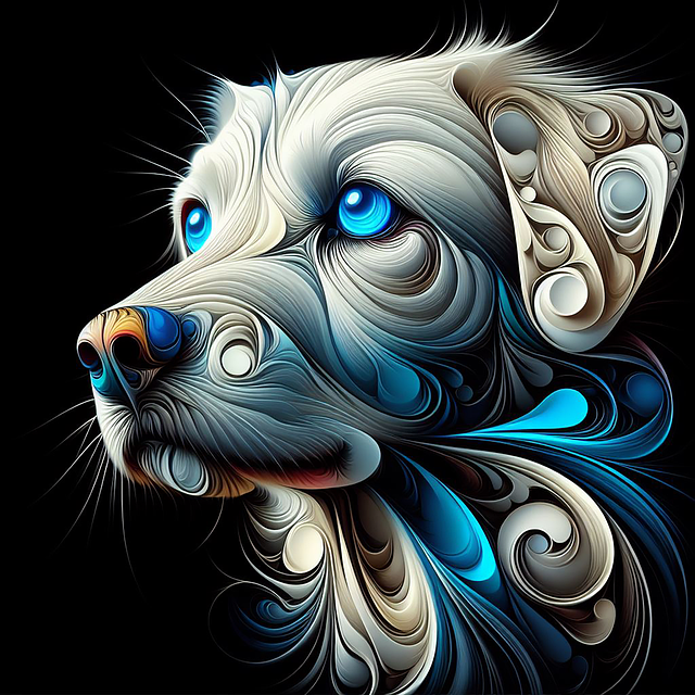 Free ai generated dog art illustration