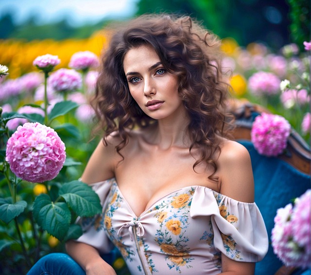 Free woman beauty portrait illustration