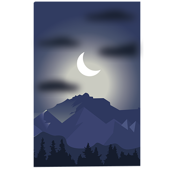 Oscuro, Bosque, Luna, Noche, Cielo, Luz