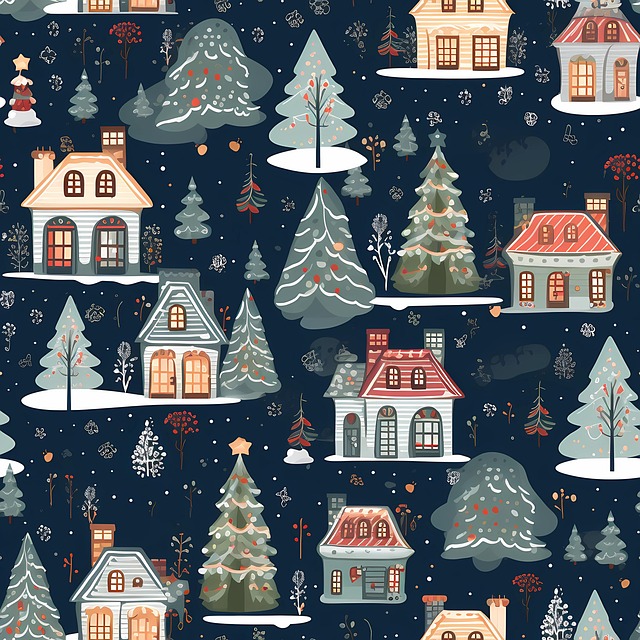 Free ai generated houses village illustration