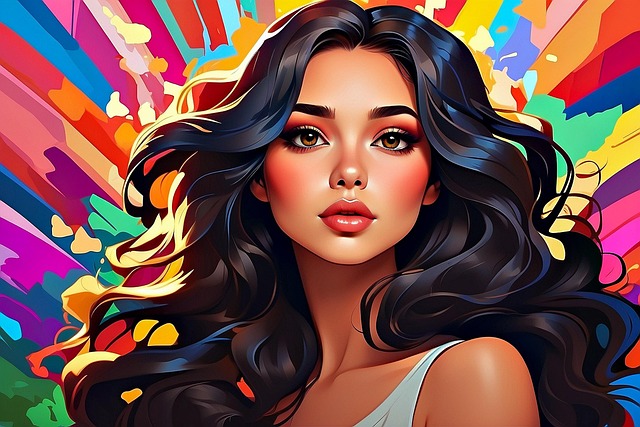 Download free HD stock image of Ai Generated Woman Free ai generated woman colorful illustration