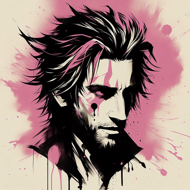 Free ai generated man gothcore illustration