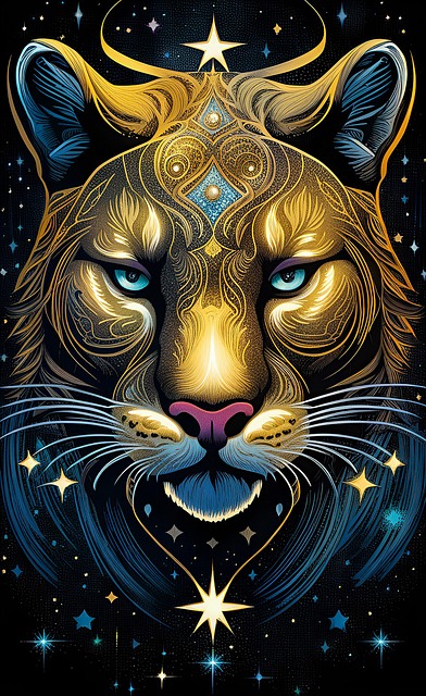 Ai Generiert, Leopard, Raubtier, Sterne