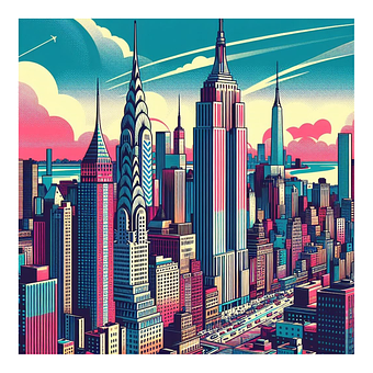 Usa, New York, Stadt, Horizont