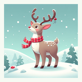 Rentier, Weihnachten, Hirsch, Schnee