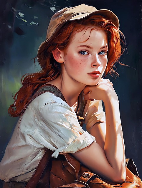 Free ai generated girl teen illustration