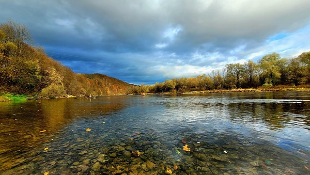 Río, San, Bieszczady, Otoño, Los Colores