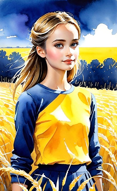 Free ai generated ukraine woman illustration