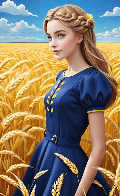 Free ai generated ukraine woman illustration