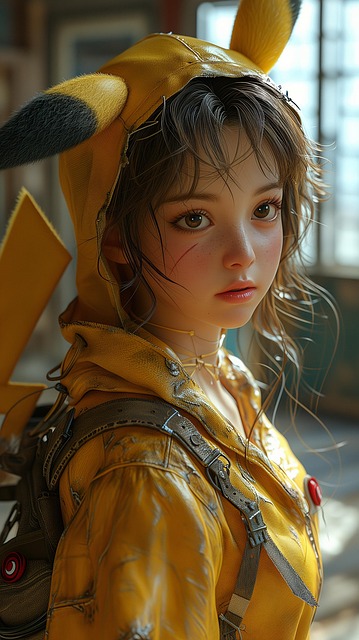 Free ai generated pikachu costume illustration